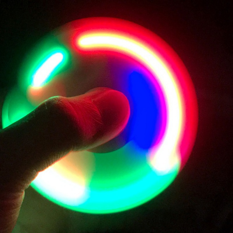 Hot-LED-Light-Hand-Finger-Spinner-Fidget-Plastic-EDC-Hand-Spinner-For-Autism-and