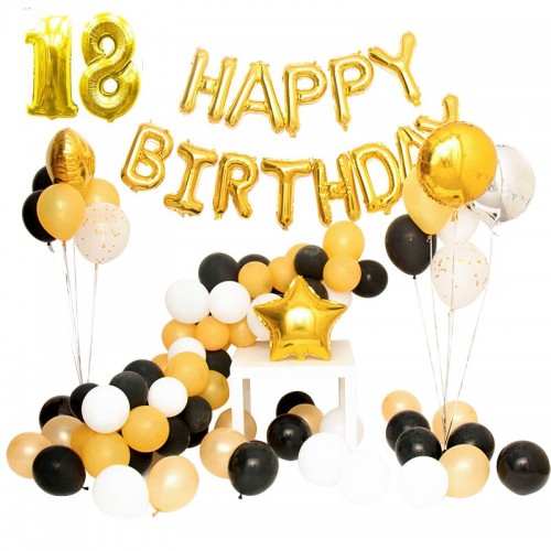 Birthday Party Helium Air Happy Birthday Foil Decorations Adult Style Birthday