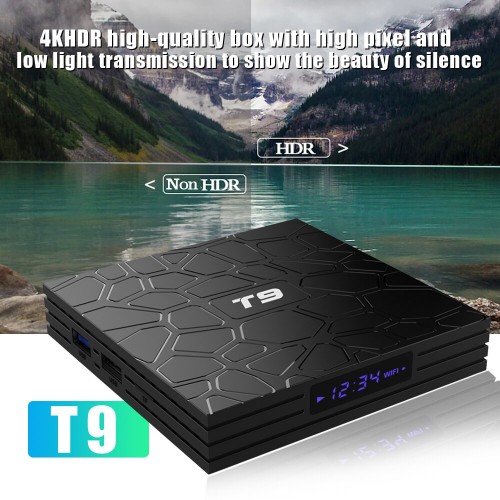 T9 TV Box Android 9 TV Box RK3328 Quad Core 4GB 32GB Smart 4K Set Top Box 2.4G Bluetooth 4.1