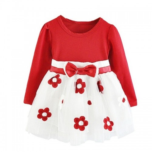 Baby Girl Dress Long Sleeve Autumn Winter Dress 1 Year Birthday Party Toddler Girls Kids Casual Clothes
