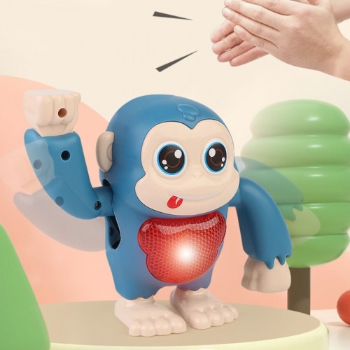Dancing Glow Monkey Baby with Lights  Sounds Voice-Activated Electric Flipping Monkey Toy
