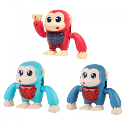 Dancing Glow Monkey Baby with Lights  Sounds Voice-Activated Electric Flipping Monkey Toy