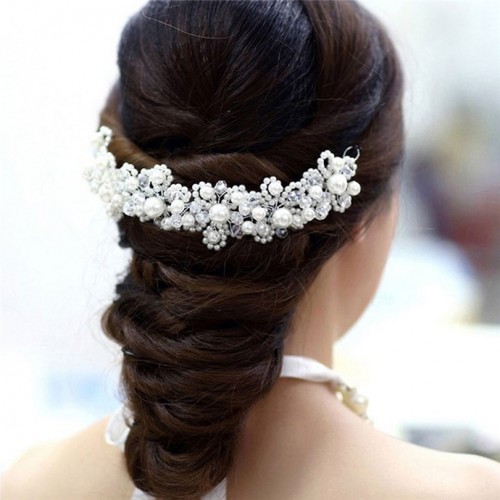 Crystal Rhinestone Pearl Hair band Wreath