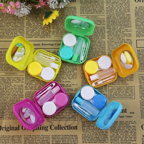 Easy Carry 1PCS Travel Glasses Contact Lenses Box Contact lens Case for Eyes Care Kit Holder Container Gift