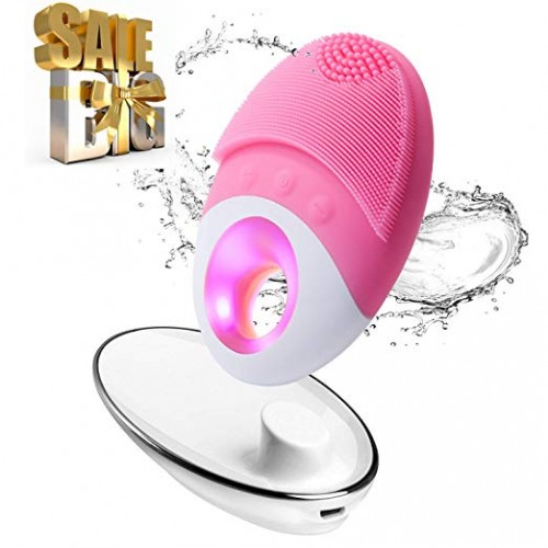 Electric Facial Cleansing Brush Wireless No Dead Corner Pore Wrinkle Silicone Brush