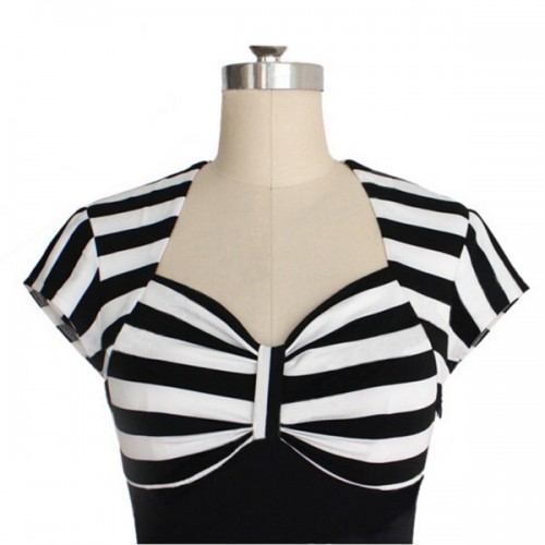 Summer Striped Bodycon Midi Pencil Dresses