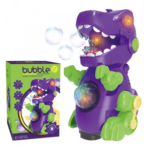 Dinosaur Cartoon Shape Bubble Machine Automatic Soap Bubble Blower Outdoor Kids Toy