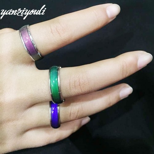  Color Changeable Ring Temperature Emotion Feeling Mood Rings for Women Mens Jewellery Couple Ring
