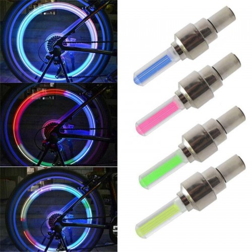 Motorcycle Bike Light Mountain Road Bicycle Lights LED Tire Valve Caps Light