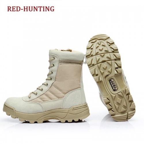 Outdoor Tactical Desert Hiking Leather Boots Military Combat Airsoft Hunting Shoes
