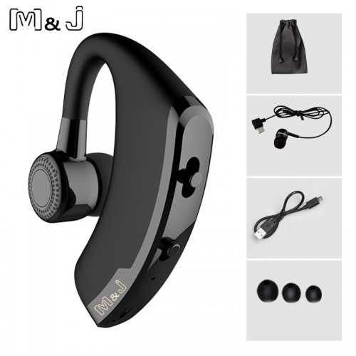 M J V9 Handsfree Business Bluetooth Headphone With Mic Voice Control Wireless Bluetooth Headset For Drive