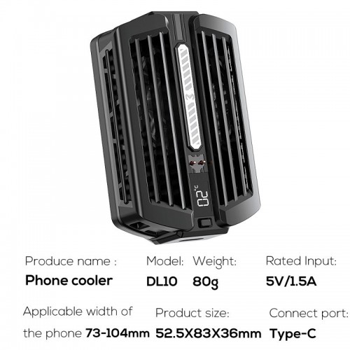 MEMO DL10 Phone Radiator Phone Cooling Fan Cold Wind Handle Fan 