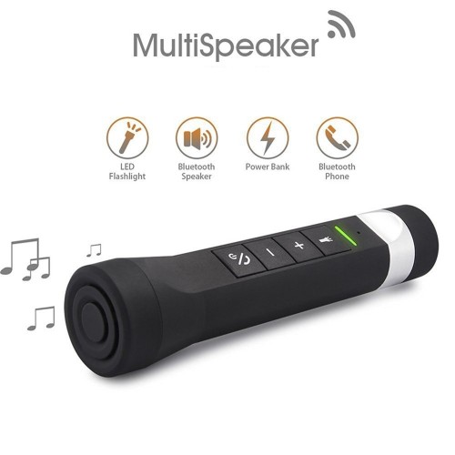Riding Cycling Multi Function Music Torch Wireless Speakers Bluetooth Speaker Music MP3 Charger Power Bank Flashlight