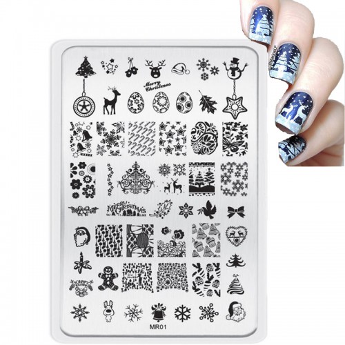 Nail Art Manicure Template Stamp Nail