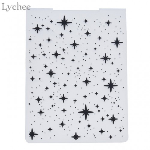 Lychee Star Plastic Embossing Folder For Scrapbooking Photo Album Card Paper Craft Template Mold