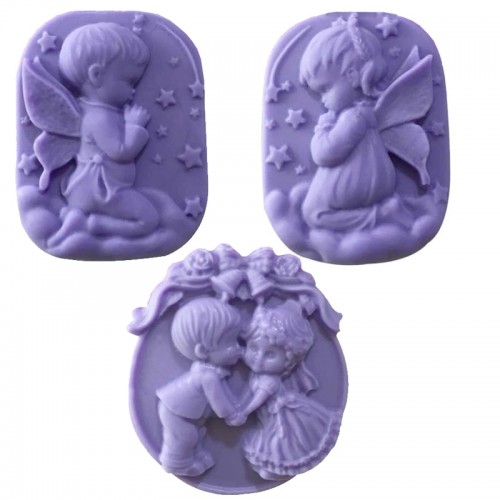 Handmade DIY Silicone Soap Mold Soap Making 3D Oval Rectangle Soap Mould Craft Flowers Bathroom