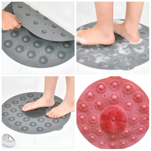 Silicone Foot Massage Cleaning Bath Mat for Ultimate Relaxation and Cleanliness