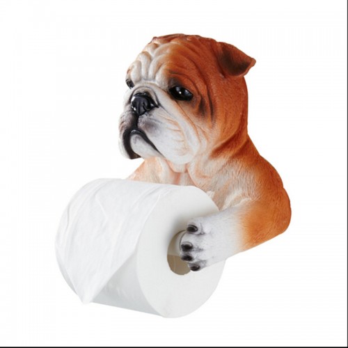 3D Toilet paper holder Toilet hygiene resin tray Free punch hand dog tissue box