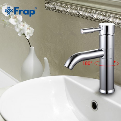 Frap Bathroom Basin Faucet Vessel Sink Water Tap Solid Brass 360 Rotation Chrome Finished F1052