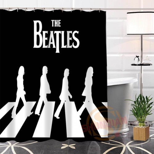 Best Nice Custom The Beatles Shower Curtain Bath Curtain Waterproof Fabric For Bathroom