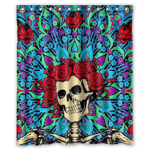 Custom Grateful Dead Shower Curtain Waterproof Polyester Fabric High Quality Bath Curtains for Home Decoration