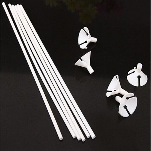 Balloon Stick white PVC rods for Supplies Balloons Holder Sticks with cup