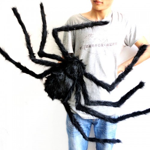Large Size Plush Spider Made Of Wire And Plush Halloween Props spider Funny Toy party