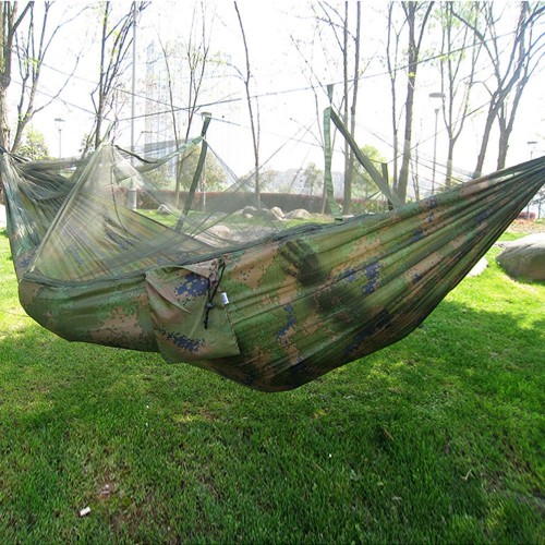 Selling Portable Hammock Single person Folded Into The Pouch Mosquito Net Hanging