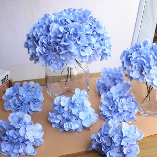 10pcs lot Colorful Decorative Flower Head Artificial Silk Hydrangea DIY Home Party Wedding Arch Background Wall