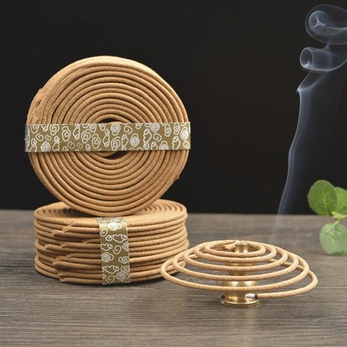 48pcs box Natural Coil Incense Aromatherapy Fragrance Indoors Indian Buddhist Sandalwood Incense Without Censer
