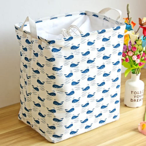 Fashion 35 25 40CM canvas basket Linen laundry basket waterproof folding basket box Cloth Laundry Bags