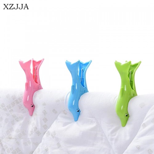 XZJJA 2PCS Plastic Dolphin Designed Beach Towel Clips Strong And Durable Sun Bed Lounger Pool Seat