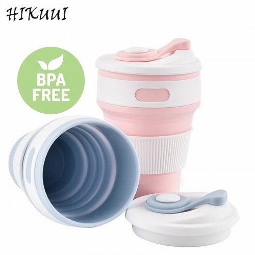 New Folding Silicone Portable Silicone Telescopic Drinking Collapsible coffee cup multi function folding silica cup