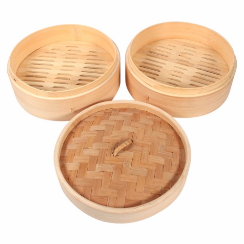 2 Tier Chinese Bamboo Steamer Kitchen Cookware Fish Rice Dim Sum Basket Pasta Dumpling Cooker Set 2 Tier Chinese Bamboo Steamer Kitchen Cookware Fish Rice Dim Sum Basket Pasta Dumpling Cooker Set