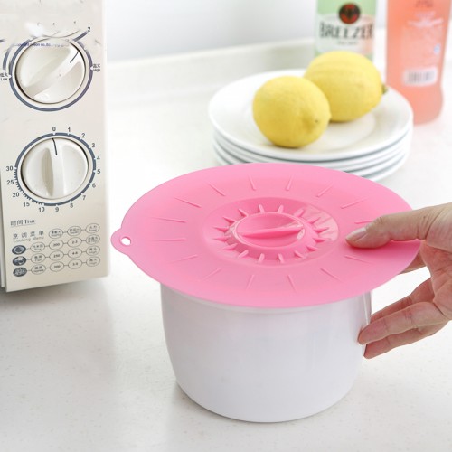 3 pcs set Silicone Bowl Lids Reusable Suction Seal Covers Food Safe Microwave Splatter pan Bowl