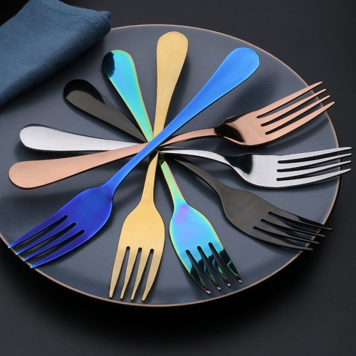 Polished Stainless steel colorful dinnerware set 4pcs set