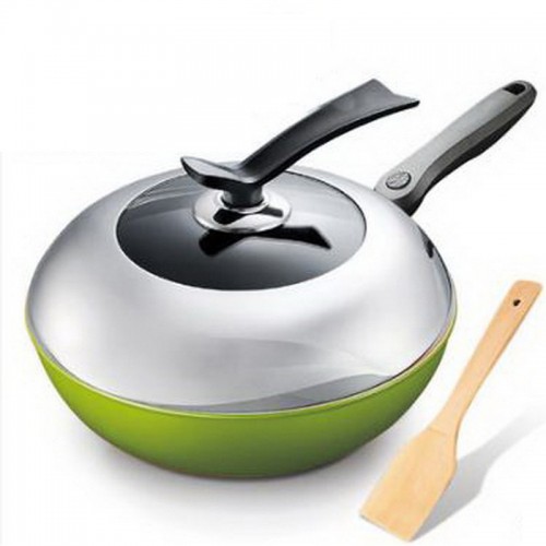 Fry pot Have pot cover No oil fumes coating non stick pan Uniform heating High Fry pot Have pot cover No oil fumes coating non stick pan Uniform heating High