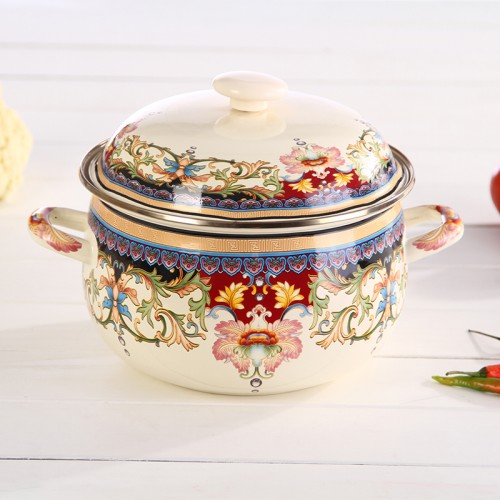 Cute Style High Quality Boutique Enamel Pot Milk Pot Cooker Pot Small Hot Pot Electromagnetic Oven Cute Style High Quality Boutique Enamel Pot Milk Pot Cooker Pot Small Hot Pot Electromagnetic Oven
