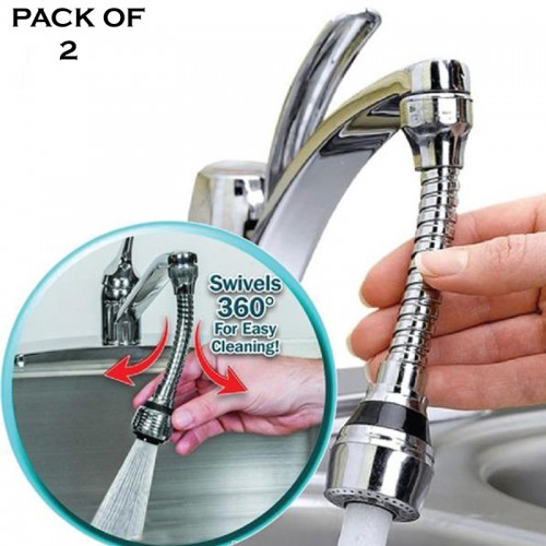 Pack of 2 Splash Nozzle Flexible Faucet Sprayer Saving Shower Bath Valve Filter Devices