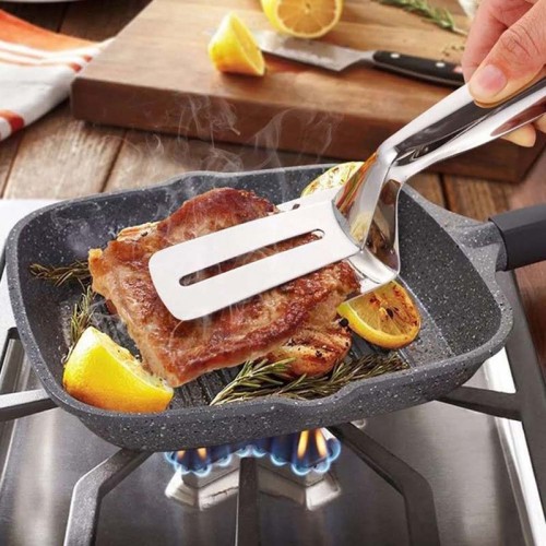 Multifunctional Stainless Steel Poultry Lifter Barbecue Clip Bbq Tongs Fried Shovel Bread Meat Vegetable Clamp Cooking