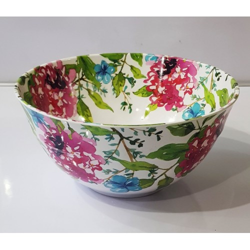 Floral Pattern Bowl Tableware Food Grade Glaze Melamine Anti Knock Bowl High Quality