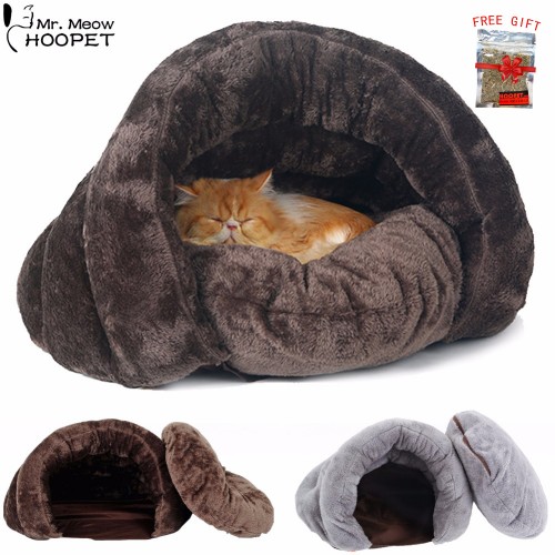 Cat Self Warming Soft Sleeping Bag Kitten Snuggle Sack Bed Cuddly Cave Pet House Blanket