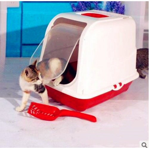 Cat Bedpans Totally Closed Cat Toilet Pet Litter Box Plastic Bedpan