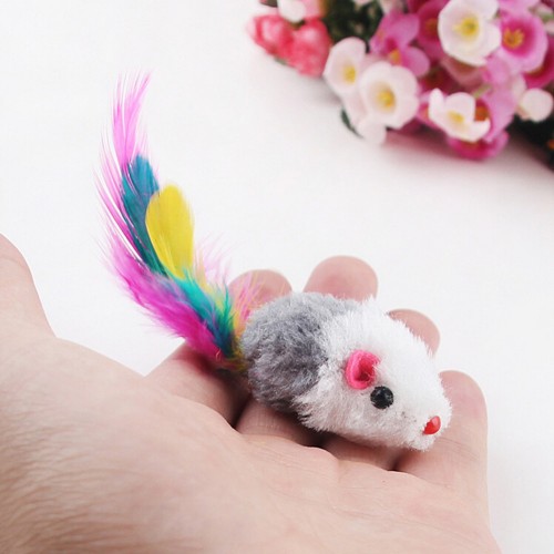 Funny False Mouse Rat Toys for Cat Kitten Colorful Plush Mini Mouse Toys