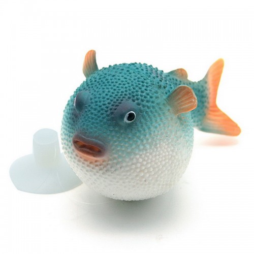 Fluorescent Emulation Small Cute Globe Fish Aquarium Ornaments with Sucker Cup