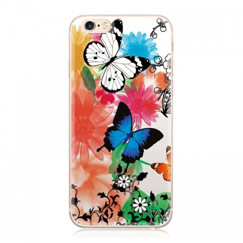 Ultra Thin Soft Silicon Butterflies Printed Cover for Iphone