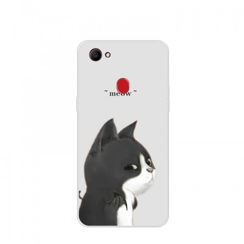 Silicone coque Cute cat fish dog landscape Clear Phone Case For OPPO