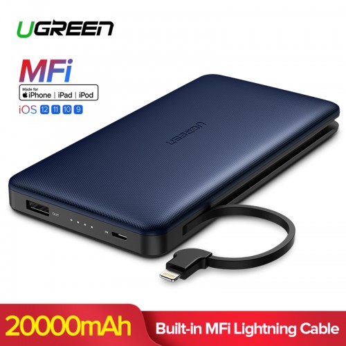 Ugreen 20000mAh Power Bank For iPhon Xs Max Xiaomi For Lightning Powerbank Portable External Battery Charger