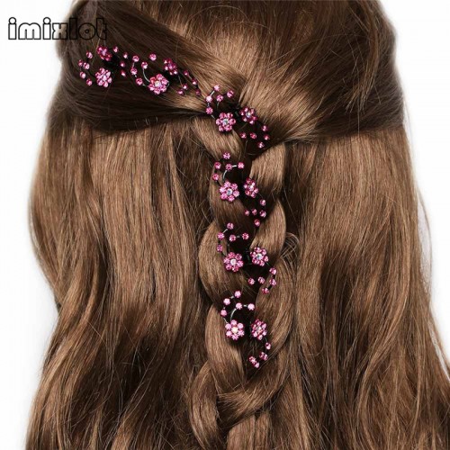 New Arrival Promotion Plant Trendy 6pcs pack Wedding Bridal Women Mini Headwear Snowflake