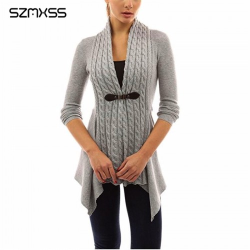 Cardigans For Women Twist Knitted Sweater Jacket Coat Autumn Long Sleeve Casual Plus Size 5XL